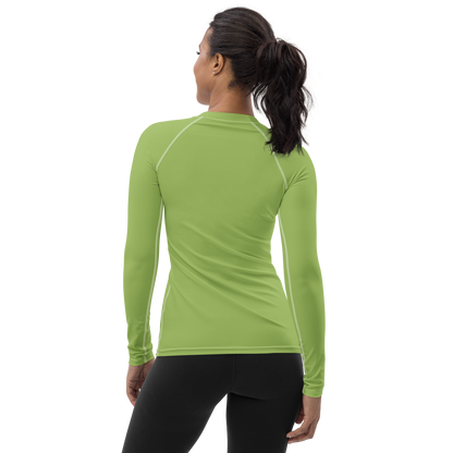 Michigan Upper Peninsula Rash Guard (w/ UP USA Flag) | Women's - Gooseberry Green