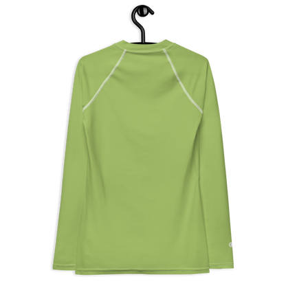 Michigan Upper Peninsula Rash Guard (w/ UP USA Flag) | Women's - Gooseberry Green