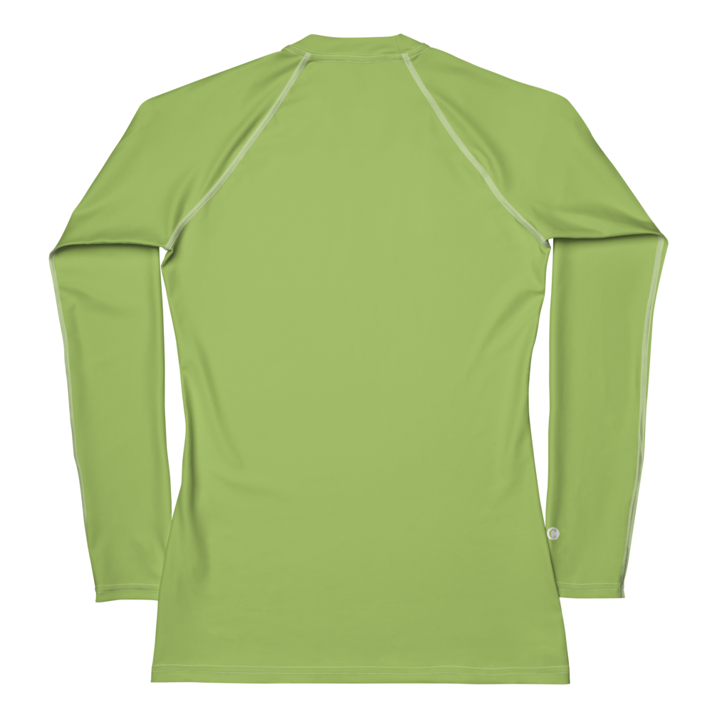 Michigan Upper Peninsula Rash Guard (w/ UP USA Flag) | Women's - Gooseberry Green