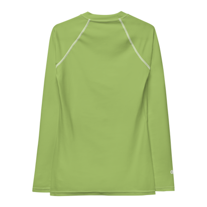 Michigan Upper Peninsula Rash Guard (w/ UP USA Flag) | Women's - Gooseberry Green