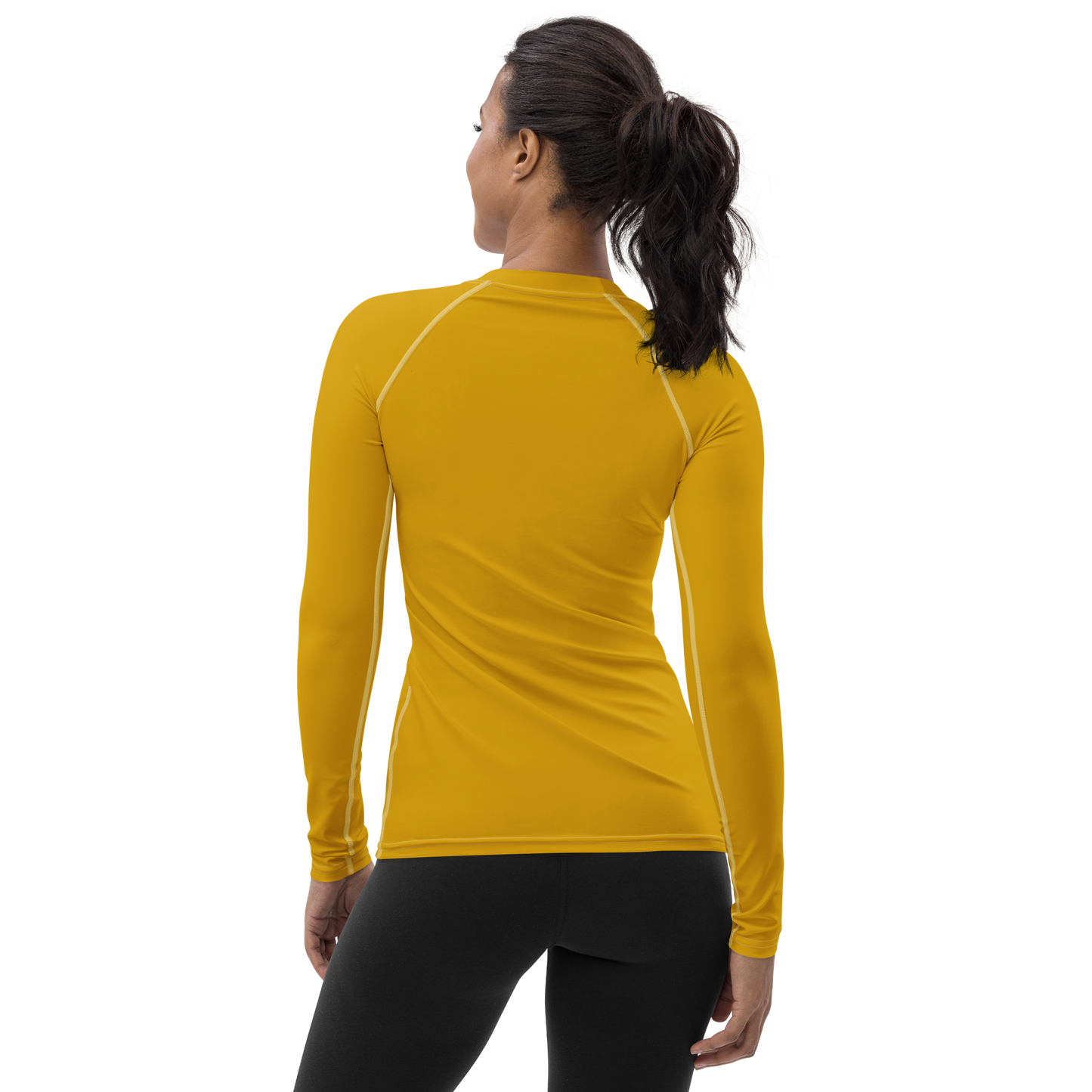 Michigan Upper Peninsula Rash Guard (w/ UP USA Flag) | Women's - Gold