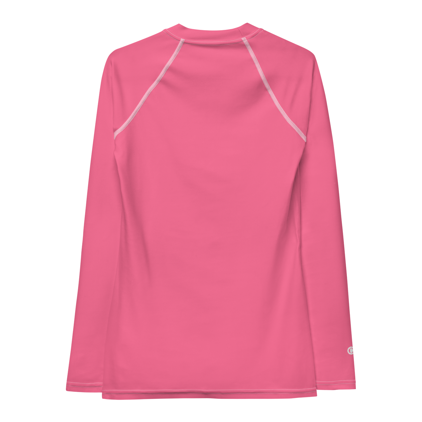 Michigan Upper Peninsula Rash Guard (w/ UP USA Flag) | Women's - Rhodochrosite Pink