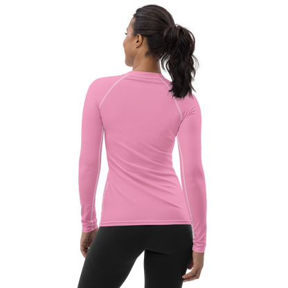 Michigan Upper Peninsula Rash Guard (w/ UP USA Flag) | Women's - '67 Caddie Pink