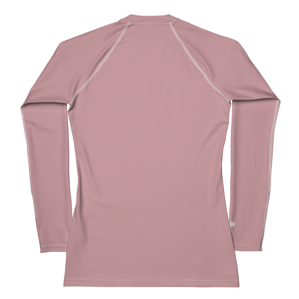 Michigan Upper Peninsula Rash Guard (w/ UP USA Flag) | Women's - Cherry Blossom Pink