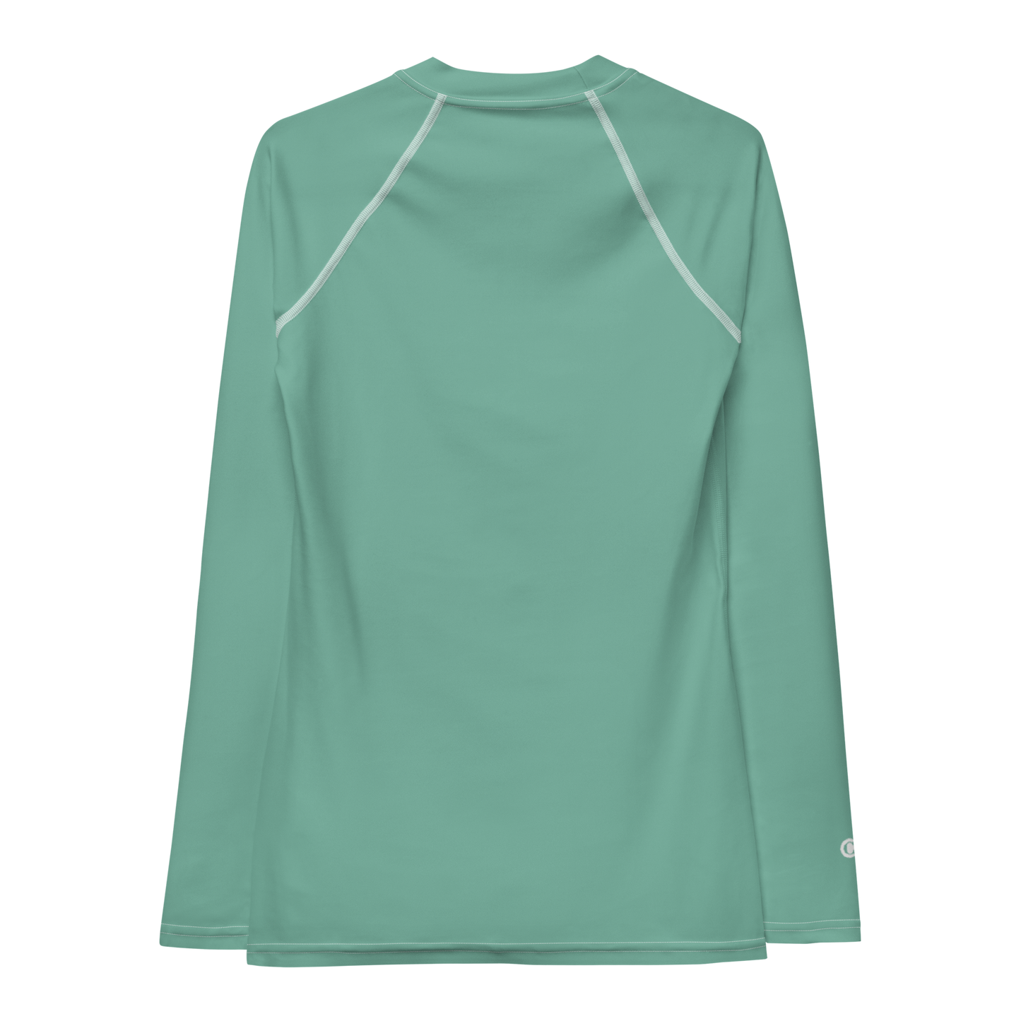 Michigan Upper Peninsula Rash Guard (w/ UP USA Flag) | Women's - Metallic Mint Green