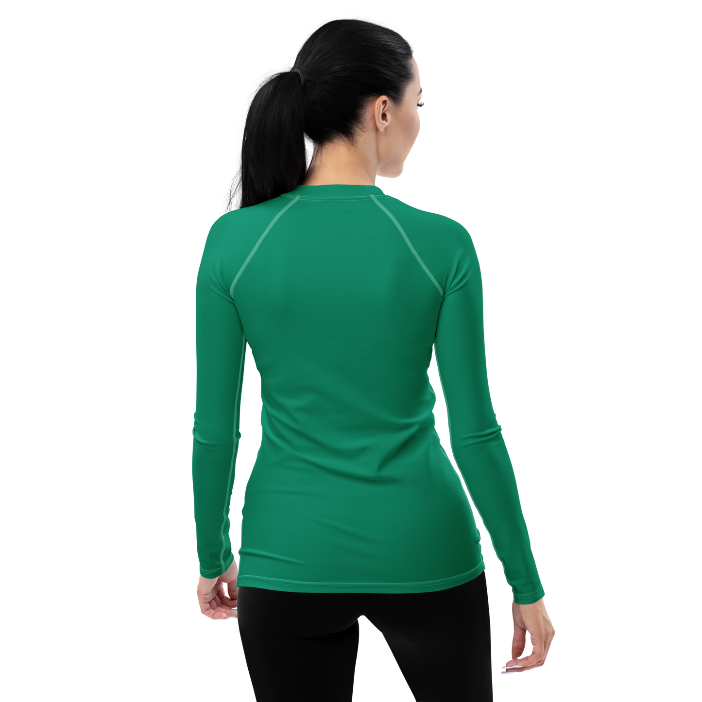 Michigan Upper Peninsula Rash Guard (w/ UP USA Flag) | Women's - Emerald Green