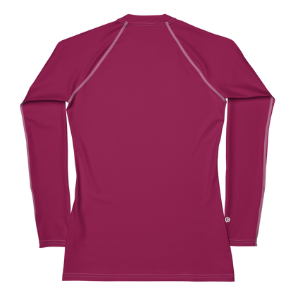 Michigan Upper Peninsula Rash Guard (w/ UP USA Flag) | Women's - Ruby Red