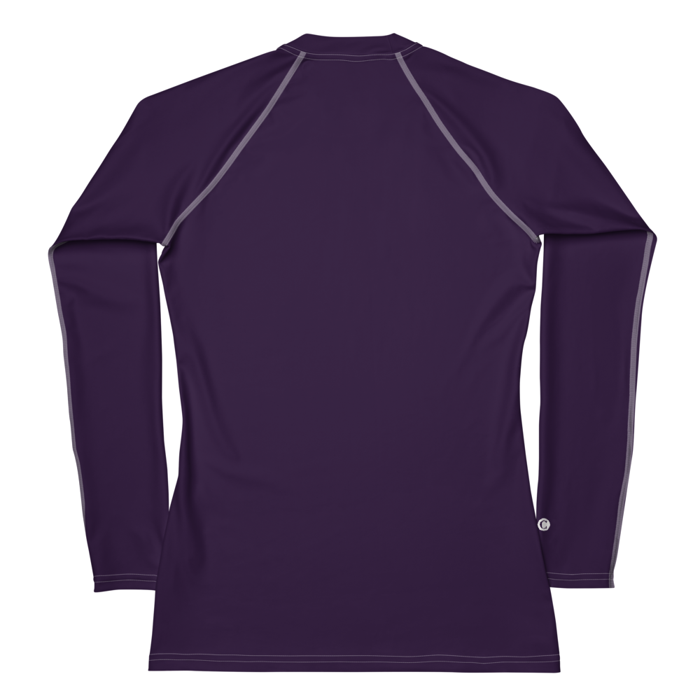 Michigan Upper Peninsula Rash Guard (w/ UP USA Flag) | Women's - Blackcurrant