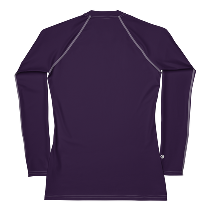 Michigan Upper Peninsula Rash Guard (w/ UP USA Flag) | Women's - Blackcurrant