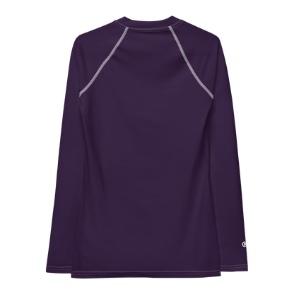 Michigan Upper Peninsula Rash Guard (w/ UP USA Flag) | Women's - Blackcurrant