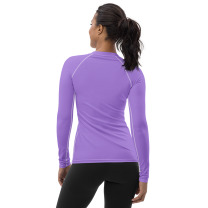 Michigan Upper Peninsula Rash Guard (w/ UP USA Flag) | Women's - Lavender