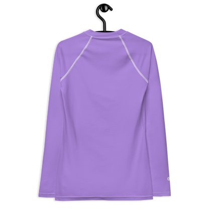 Michigan Upper Peninsula Rash Guard (w/ UP USA Flag) | Women's - Lavender