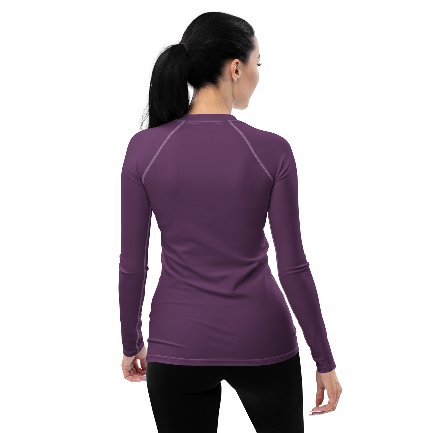 Michigan Upper Peninsula Rash Guard (w/ UP USA Flag) | Women's - Plum