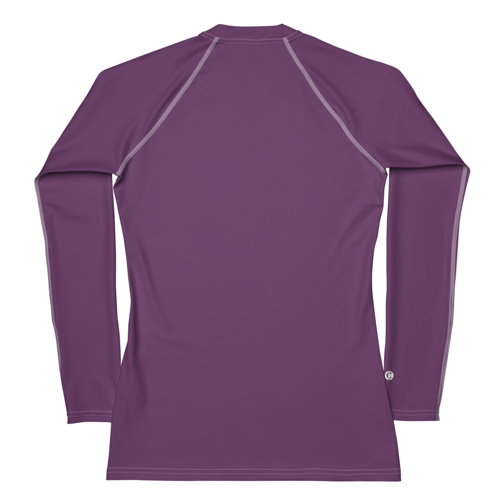 Michigan Upper Peninsula Rash Guard (w/ UP USA Flag) | Women's - Plum