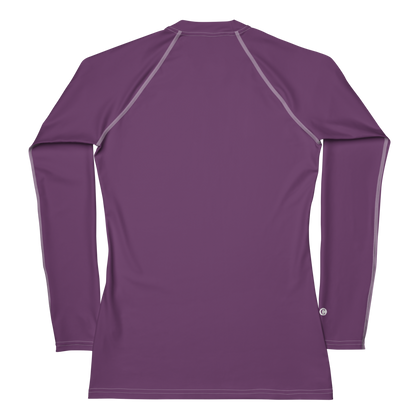 Michigan Upper Peninsula Rash Guard (w/ UP USA Flag) | Women's - Plum