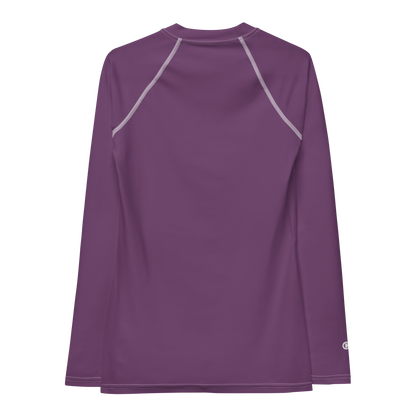 Michigan Upper Peninsula Rash Guard (w/ UP USA Flag) | Women's - Plum