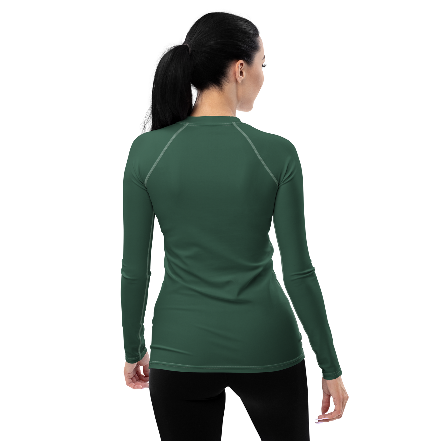 Michigan Upper Peninsula Rash Guard (w/ UP USA Flag) | Women's - Ginger Ale Green