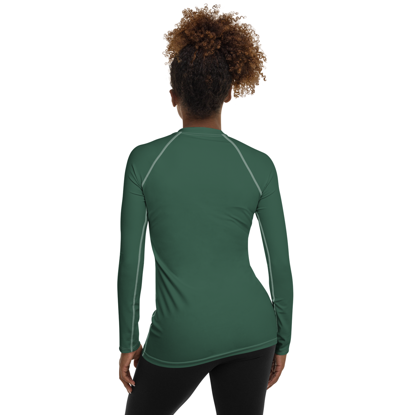 Michigan Upper Peninsula Rash Guard (w/ UP USA Flag) | Women's - Ginger Ale Green