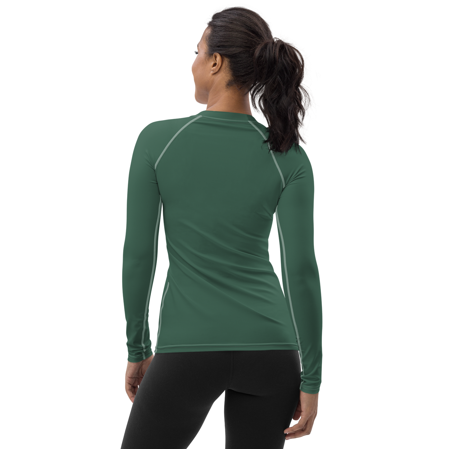 Michigan Upper Peninsula Rash Guard (w/ UP USA Flag) | Women's - Ginger Ale Green