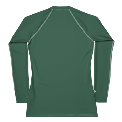 Michigan Upper Peninsula Rash Guard (w/ UP USA Flag) | Women's - Ginger Ale Green