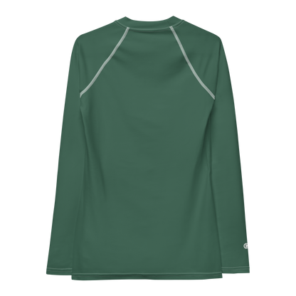 Michigan Upper Peninsula Rash Guard (w/ UP USA Flag) | Women's - Ginger Ale Green