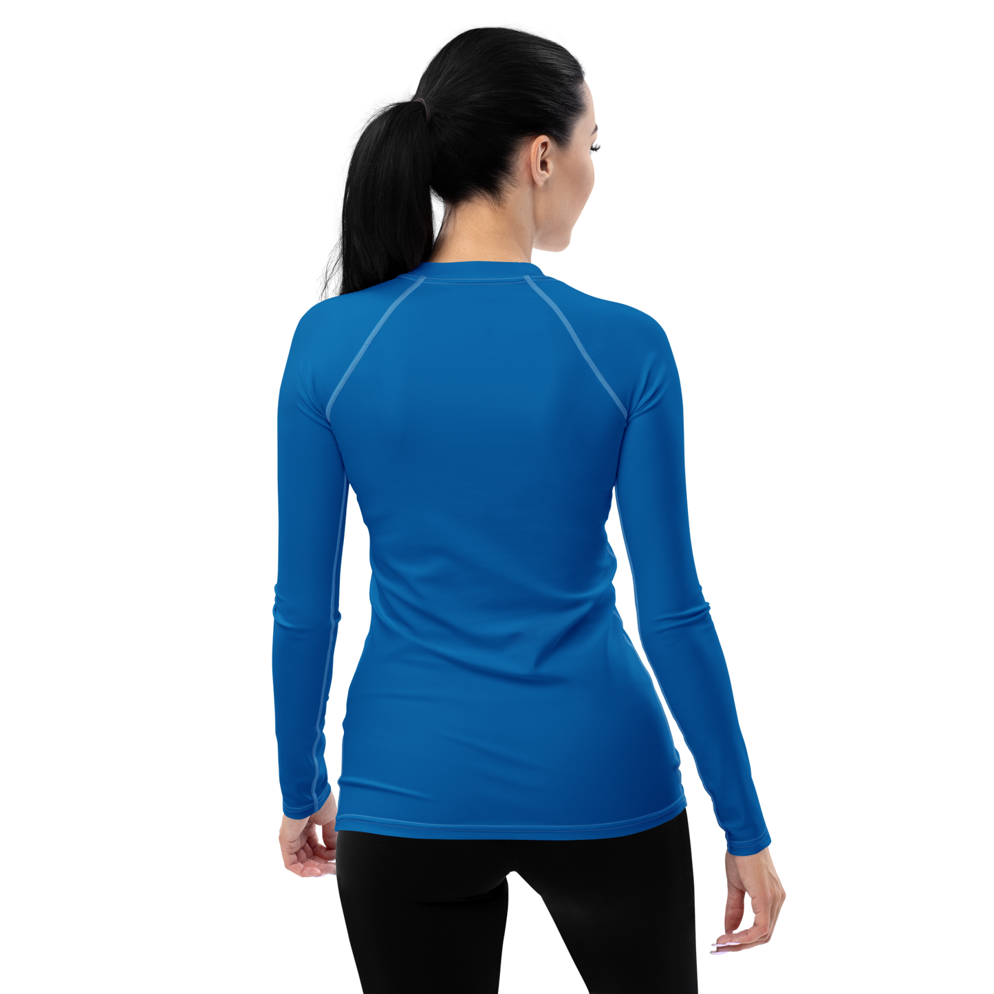 Michigan Upper Peninsula Rash Guard (w/ UP USA Flag) | Women's - Azure