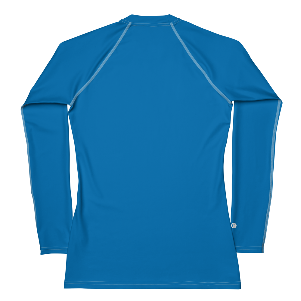 Michigan Upper Peninsula Rash Guard (w/ UP USA Flag) | Women's - Azure