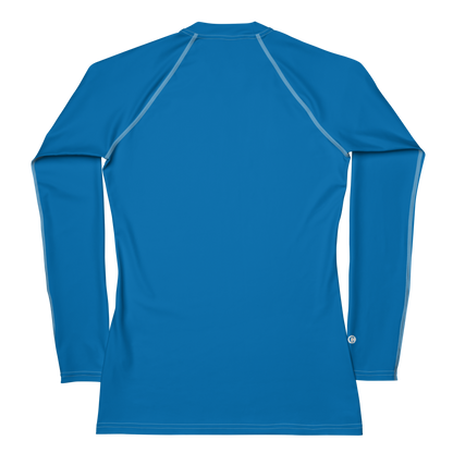 Michigan Upper Peninsula Rash Guard (w/ UP USA Flag) | Women's - Azure