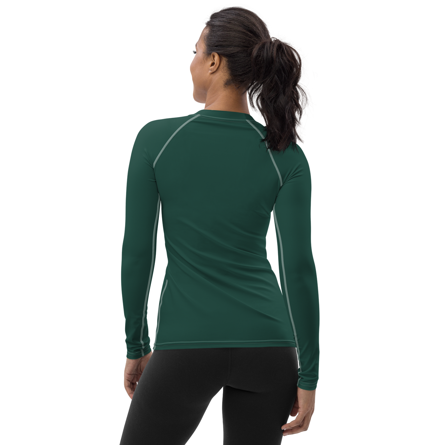 Michigan Upper Peninsula Rash Guard (w/ UP USA Flag) | Women's - Laconic Green