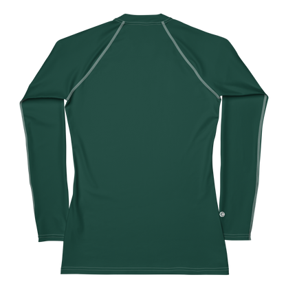 Michigan Upper Peninsula Rash Guard (w/ UP USA Flag) | Women's - Laconic Green