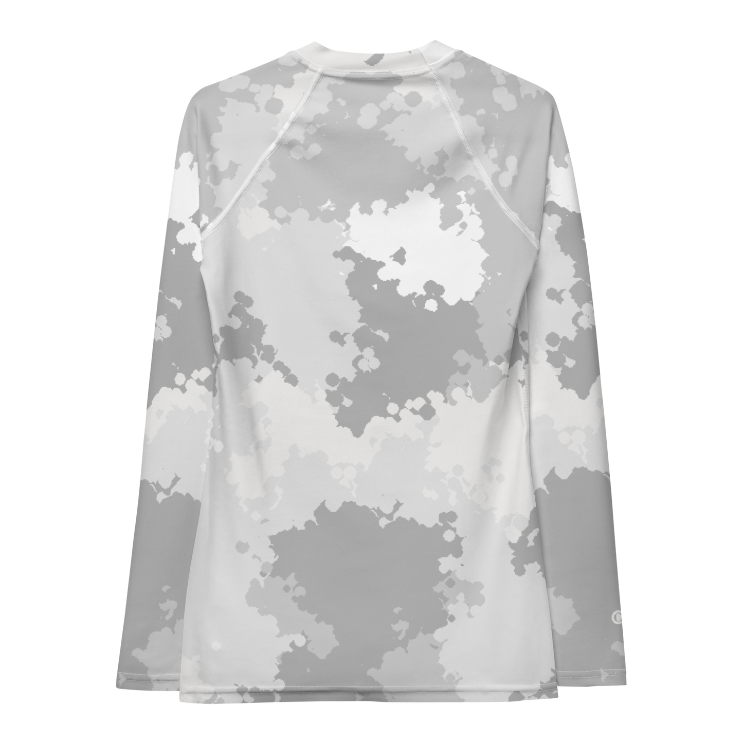 Michigan Upper Peninsula Rash Guard (w/ UP USA Flag) | Women's - Snow Camo