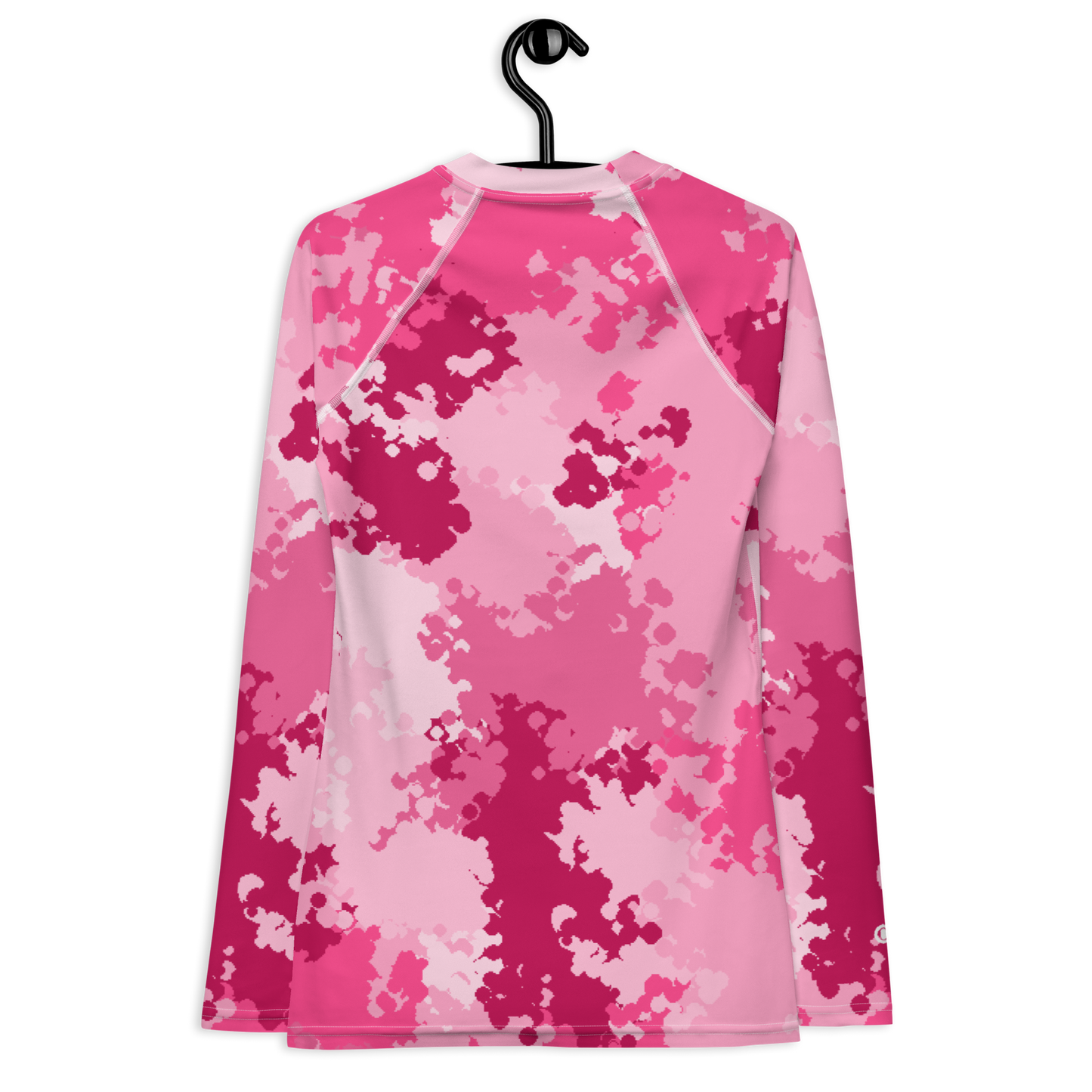 Michigan Upper Peninsula Rash Guard (w/ UP USA Flag) | Women's - Pink Camo