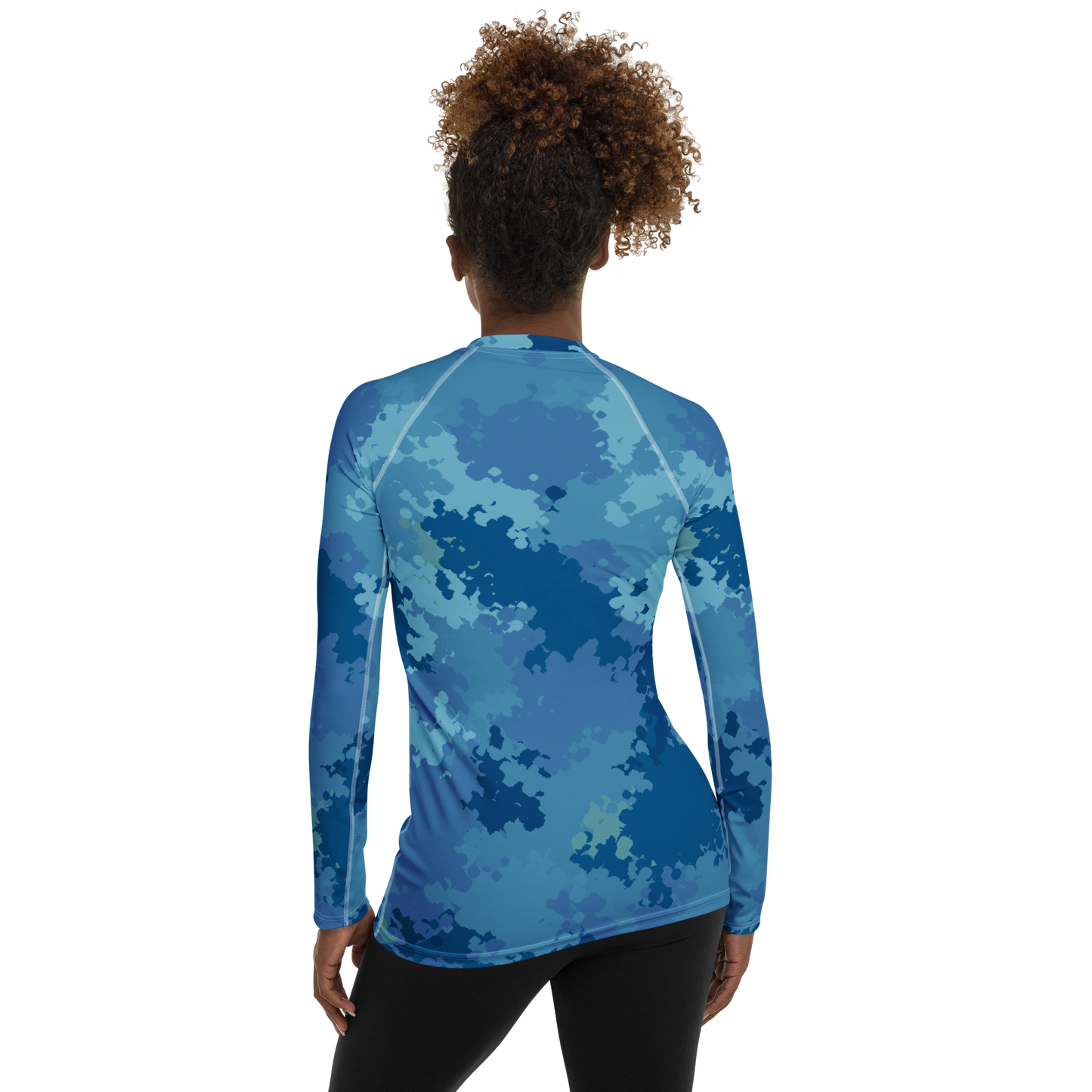 Michigan Upper Peninsula Rash Guard (w/ UP USA Flag) | Women's - Great Lakes Camo