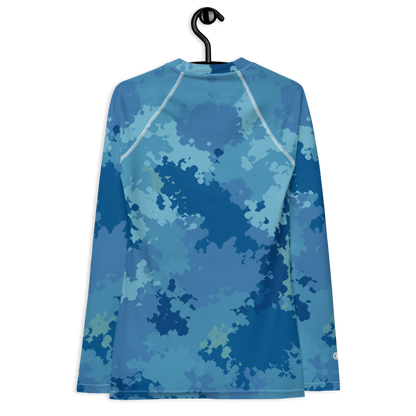 Michigan Upper Peninsula Rash Guard (w/ UP USA Flag) | Women's - Great Lakes Camo