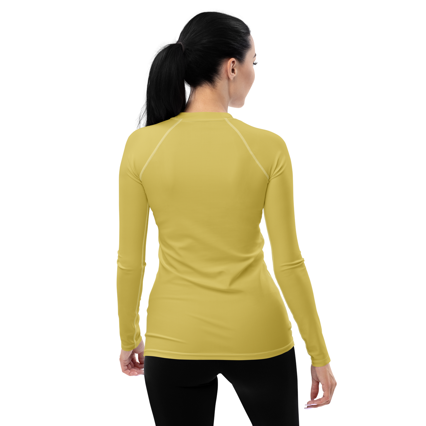 Michigan Upper Peninsula Rash Guard (w/ UP USA Flag) | Women's - Plum Yellow