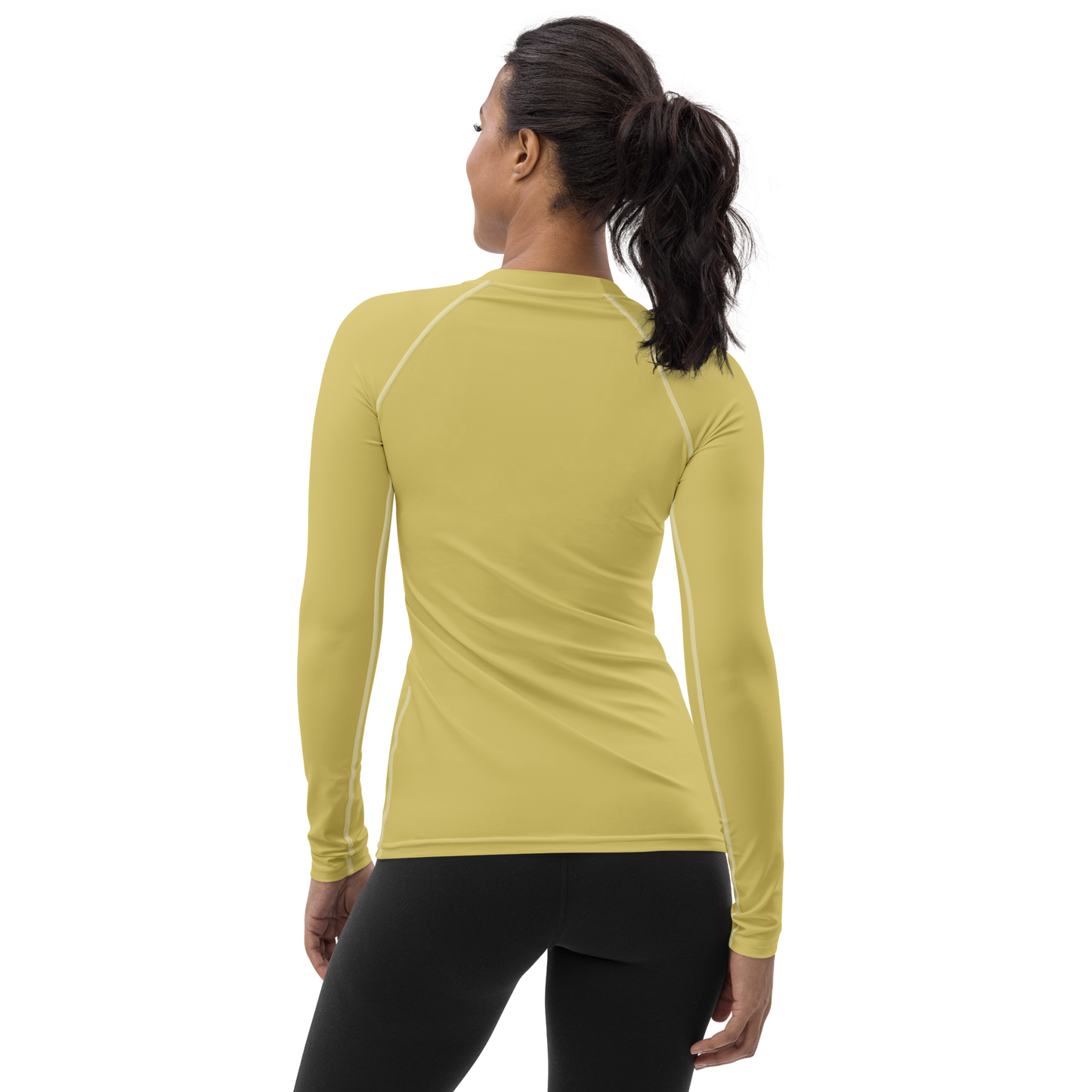 Michigan Upper Peninsula Rash Guard (w/ UP USA Flag) | Women's - Plum Yellow