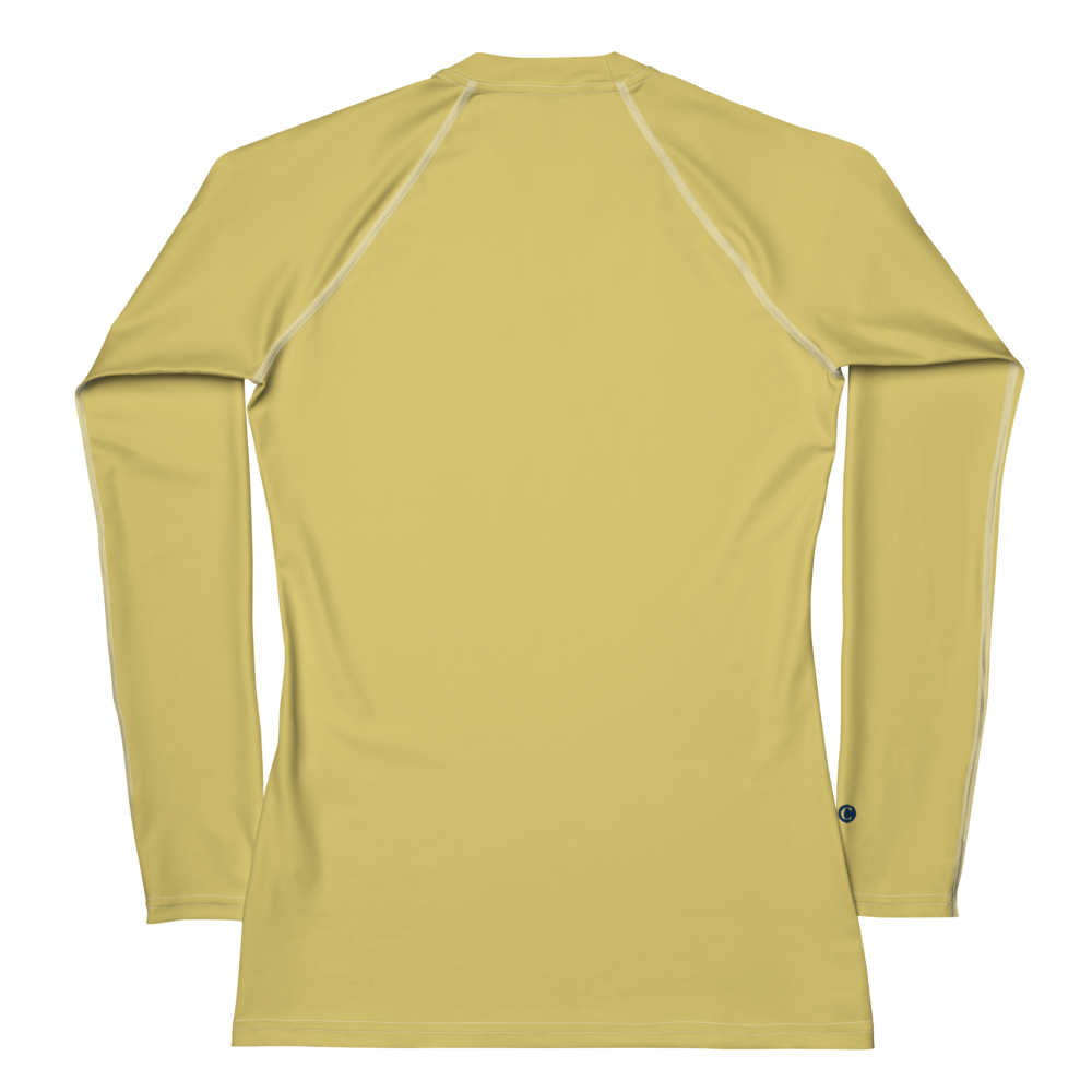 Michigan Upper Peninsula Rash Guard (w/ UP USA Flag) | Women's - Plum Yellow