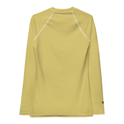 Michigan Upper Peninsula Rash Guard (w/ UP USA Flag) | Women's - Plum Yellow