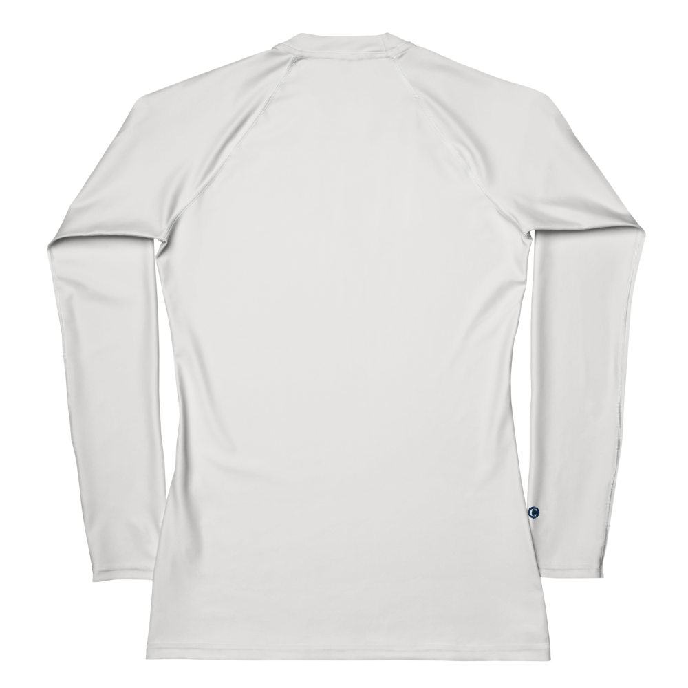 Michigan Upper Peninsula Rash Guard (w/ UP USA Flag) | Women's - Birch Bark White