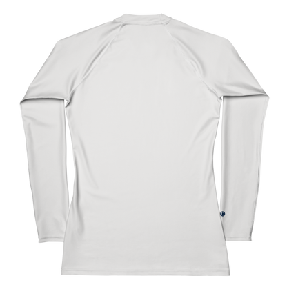 Michigan Upper Peninsula Rash Guard (w/ UP USA Flag) | Women's - Birch Bark White