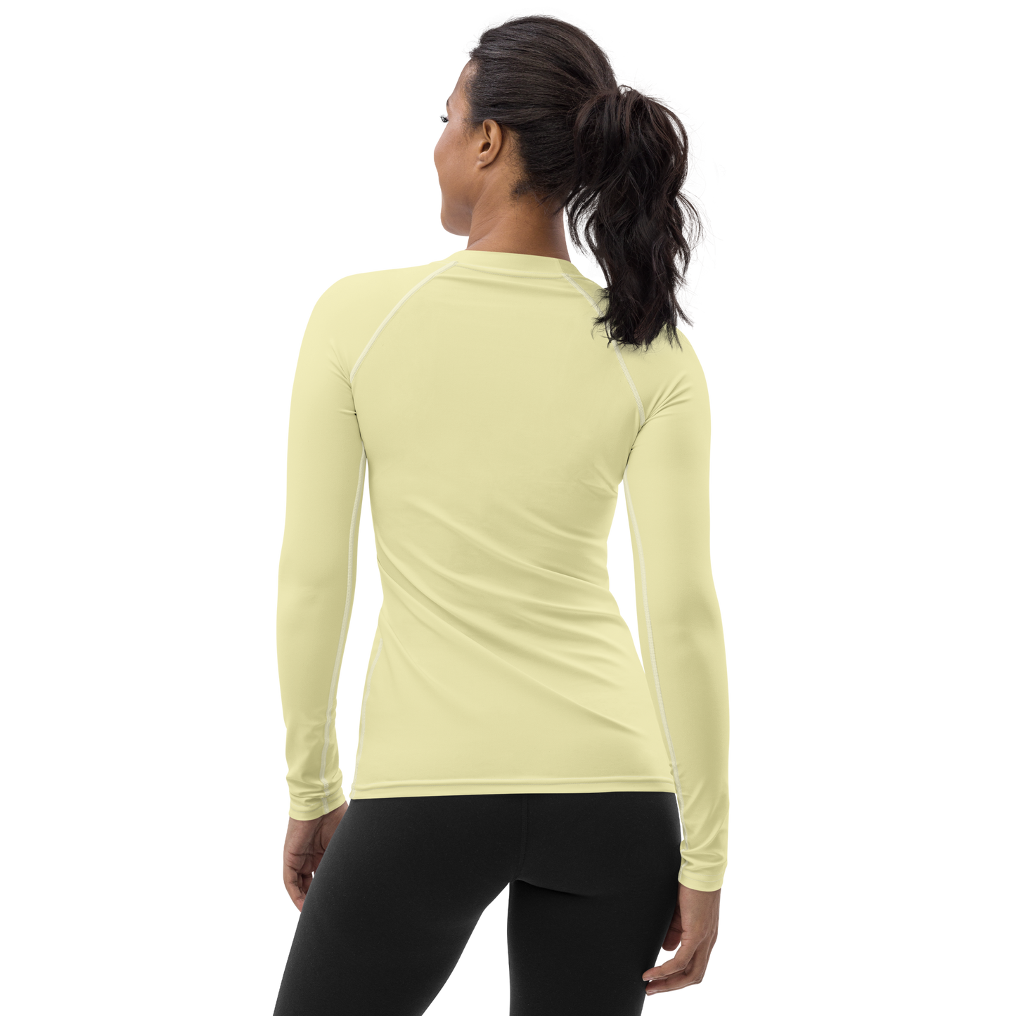 Michigan Upper Peninsula Rash Guard (w/ UP USA Flag) | Women's - Canary Yellow