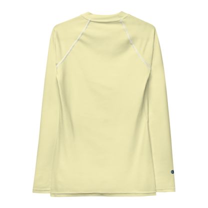 Michigan Upper Peninsula Rash Guard (w/ UP USA Flag) | Women's - Canary Yellow