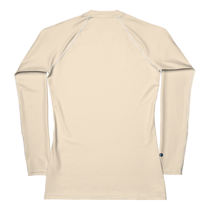 Michigan Upper Peninsula Rash Guard (w/ UP USA Flag) | Women's - Champagne White