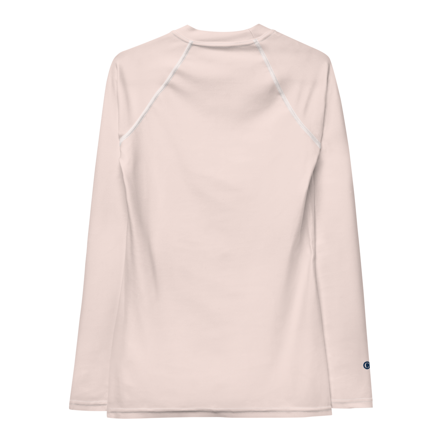 Michigan Upper Peninsula Rash Guard (w/ UP USA Flag) | Women's - Champagne Pink