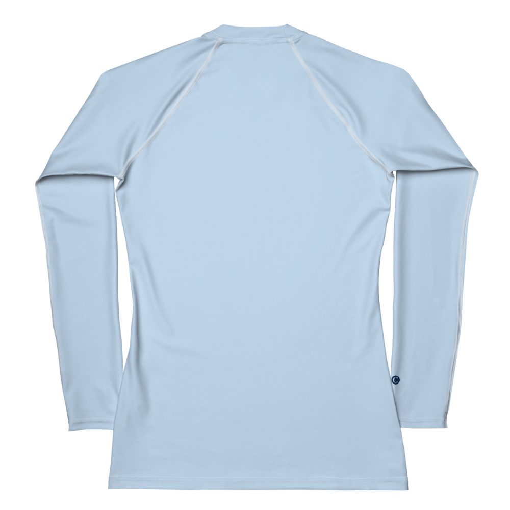 Michigan Upper Peninsula Rash Guard (w/ UP USA Flag) | Women's - Light Blue