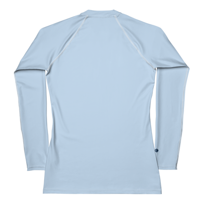 Michigan Upper Peninsula Rash Guard (w/ UP USA Flag) | Women's - Light Blue