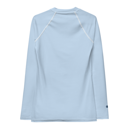 Michigan Upper Peninsula Rash Guard (w/ UP USA Flag) | Women's - Light Blue