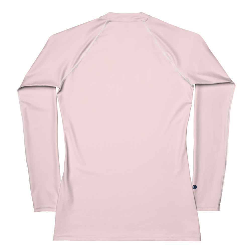 Michigan Upper Peninsula Rash Guard (w/ UP USA Flag) | Women's - Pale Pink