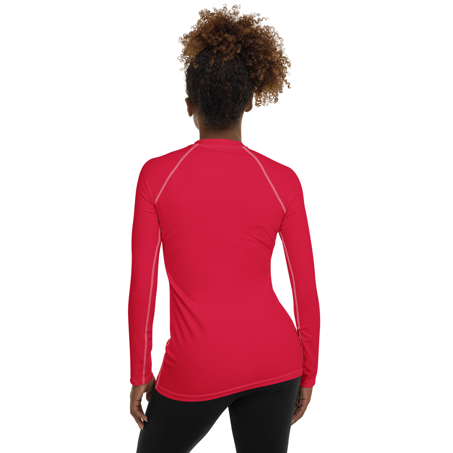 Michigan Upper Peninsula Rash Guard (w/ UP Outline) | Women's - Lighthouse Red