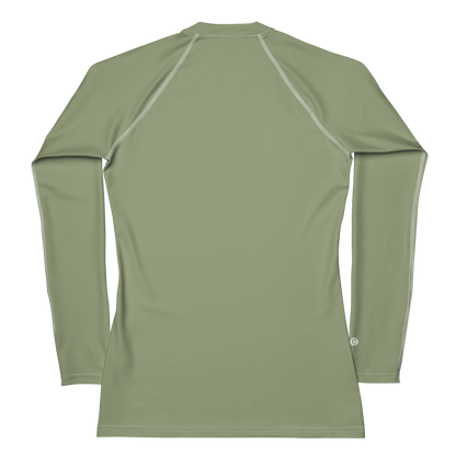 Michigan Upper Peninsula Rash Guard (w/ UP Outline) | Women's - Beachgrass Green